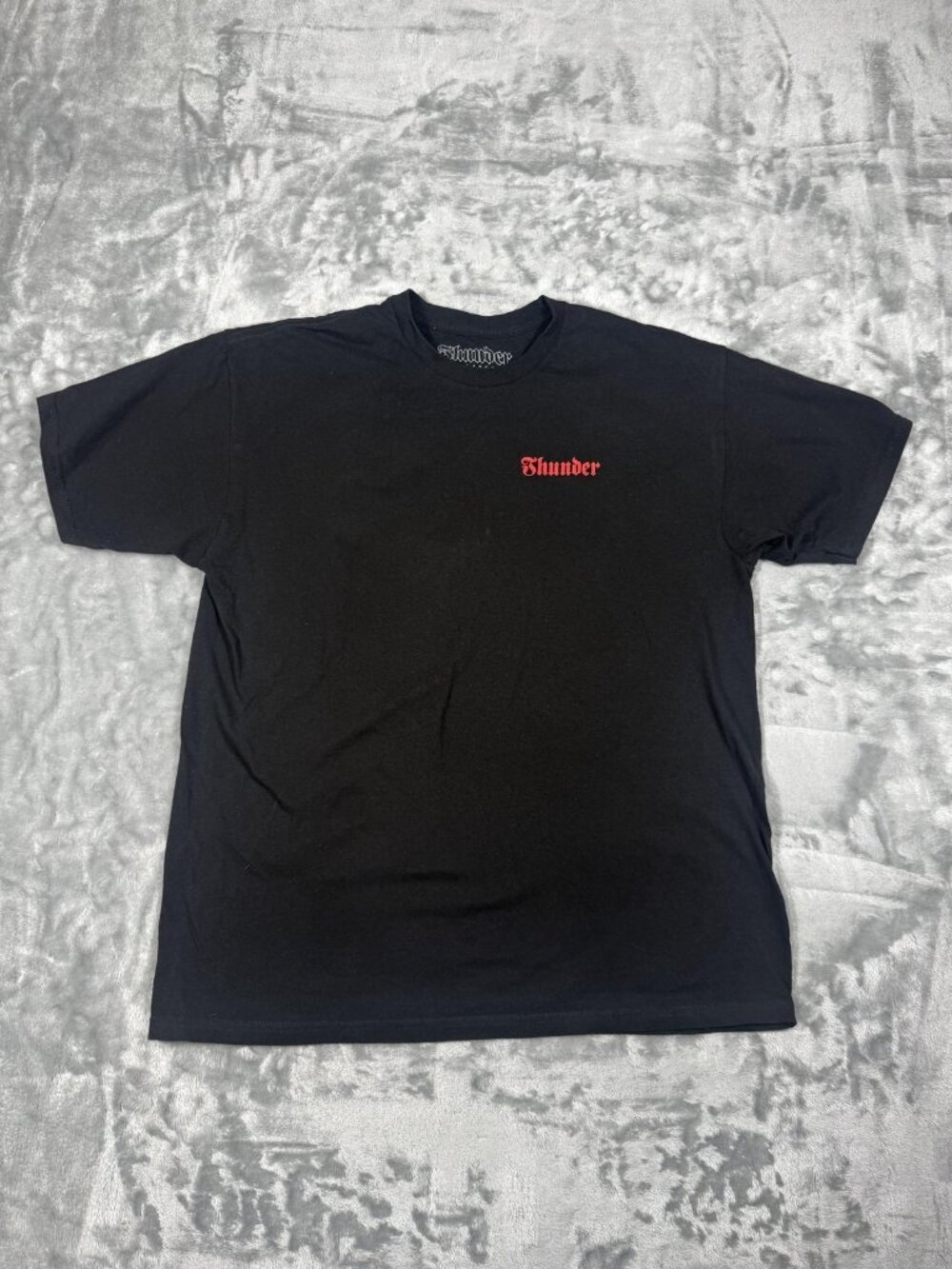 Thunder Shirt Mens Extra Large Black Skull Graphic Tee Skateboard Streetwear